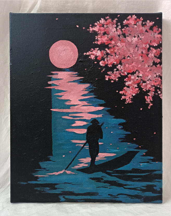 Cherry Blossoms in the Night